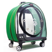 Migno Jumbo Model Tekerlekli Kedi Köpek Taşıma Çantası Fileli Yeşil 53 x 33 x 53 cm