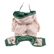 PawStar Bej Yeşil Bicolor Büyük Irk Tulum Yağmurluk 6XL