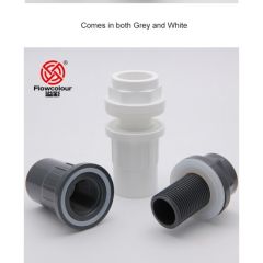 Geçiş Rakoru Düz ( Bulkhead ) - Beyaz