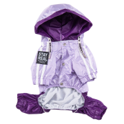 PawStar Lila Mor Orta Irk Köpek Tulum Yağmurluk 4XL