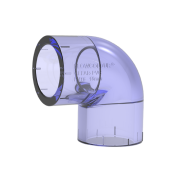90° Dirsek ( 90° Elbow ) - Purple Clear - UPVC