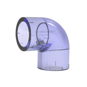 90° Dirsek ( 90° Elbow ) - Purple Clear - UPVC