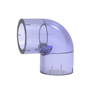 90° Dirsek ( 90° Elbow ) - Purple Clear - UPVC