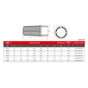 Kanallı Su Çıkış ( Spigot Screen ) - Gri - Upvc