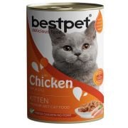 Bestpet Jöle İçinde Parça Etli Tavuklu Konserve Yavru Kedi Maması 400 gr