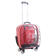 Migno Prestige Şeffaf Kedi Köpek Büyük Taşıma Çantası - Kırmızı 46 x 22 x 46 cm