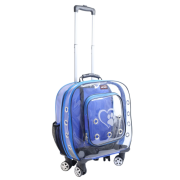 Migno Prestige Şeffaf Kedi Köpek Büyük Taşıma Çantası - Mavi 46 x 22 x 46 cm