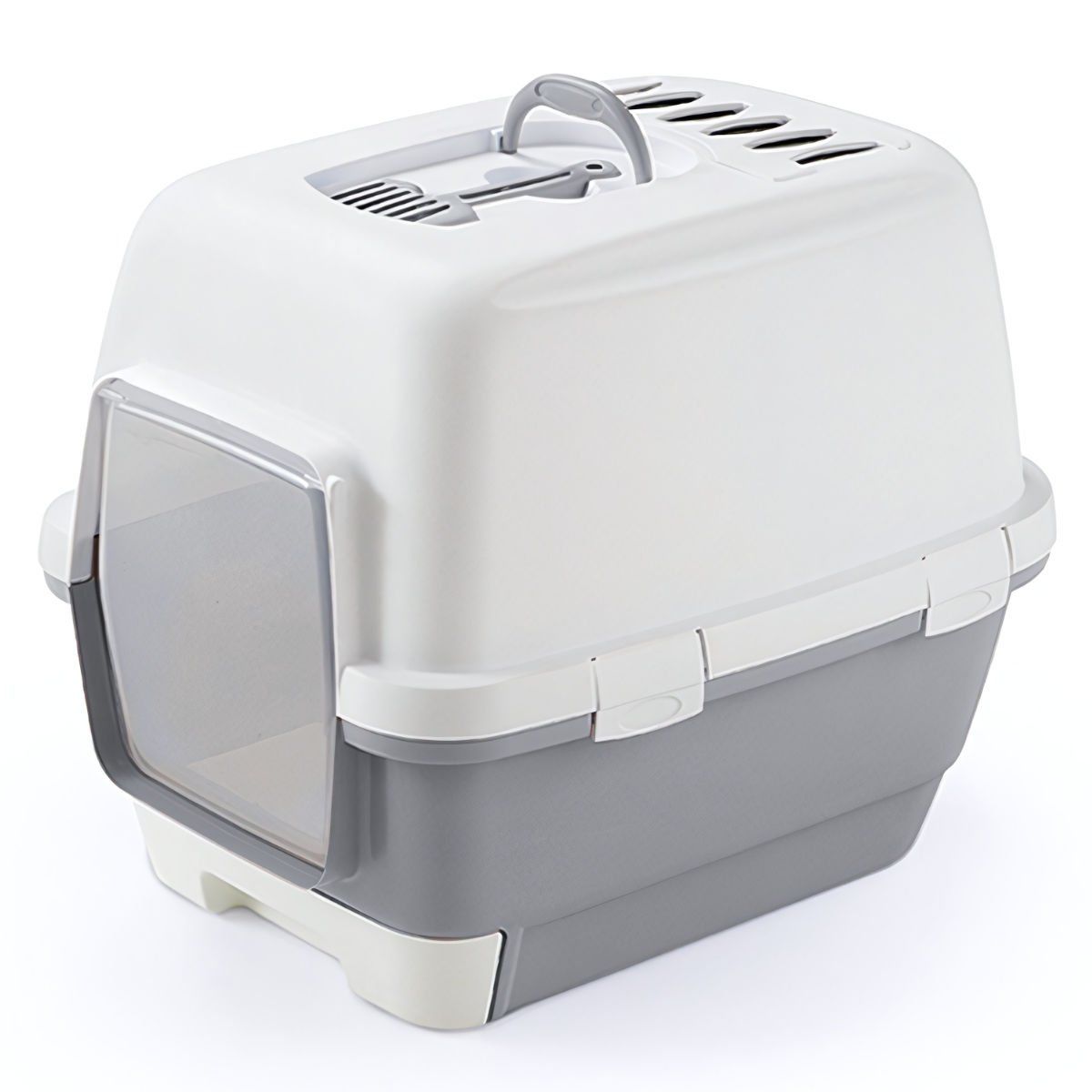 Stefanplast Cathy Clever Smart Kapalı Kedi Tuvaleti Gri