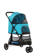 Tommy Evcil Hayvan Arabası Turkuaz 74.5 x 52.2 x 98 cm Max 15 kg
