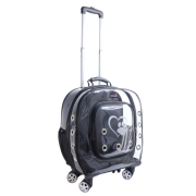 Migno Prestige Şeffaf Kedi Köpek Büyük Taşıma Çantası - Siyah 46 x 22 x 46 cm