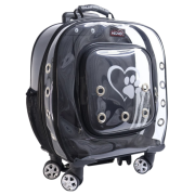 Migno Prestige Şeffaf Kedi Köpek Büyük Taşıma Çantası - Siyah 46 x 22 x 46 cm