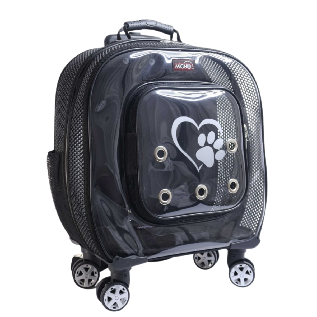 Migno Prestige Fileli Kedi Köpek Büyük Taşıma Çantası - Siyah 46 x 22 x 46 cm