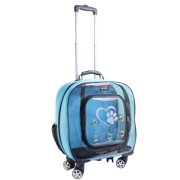 Migno Prestige Fileli Kedi Köpek Büyük Taşıma Çantası - Turkuaz 46 x 22 x 46 cm