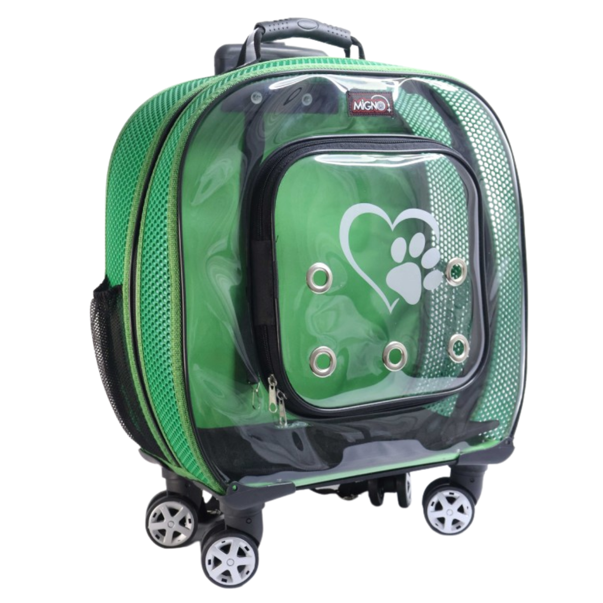 Migno Prestige Fileli Kedi Köpek Büyük Taşıma Çantası - Yeşil 46 x 22 x 46 cm