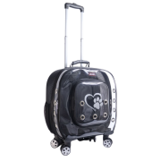 Migno Prestige Fileli Şeffaf Kedi Köpek Büyük Taşıma Çantası - Siyah 46 x 22 x 46 cm