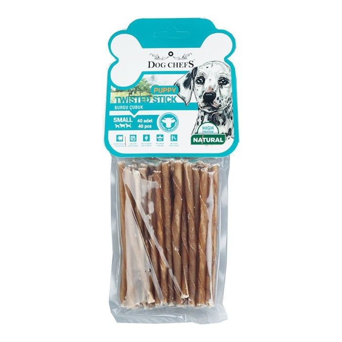 Dog Chefs Burgulu İnce Puppy Naturel 40 lı Paket