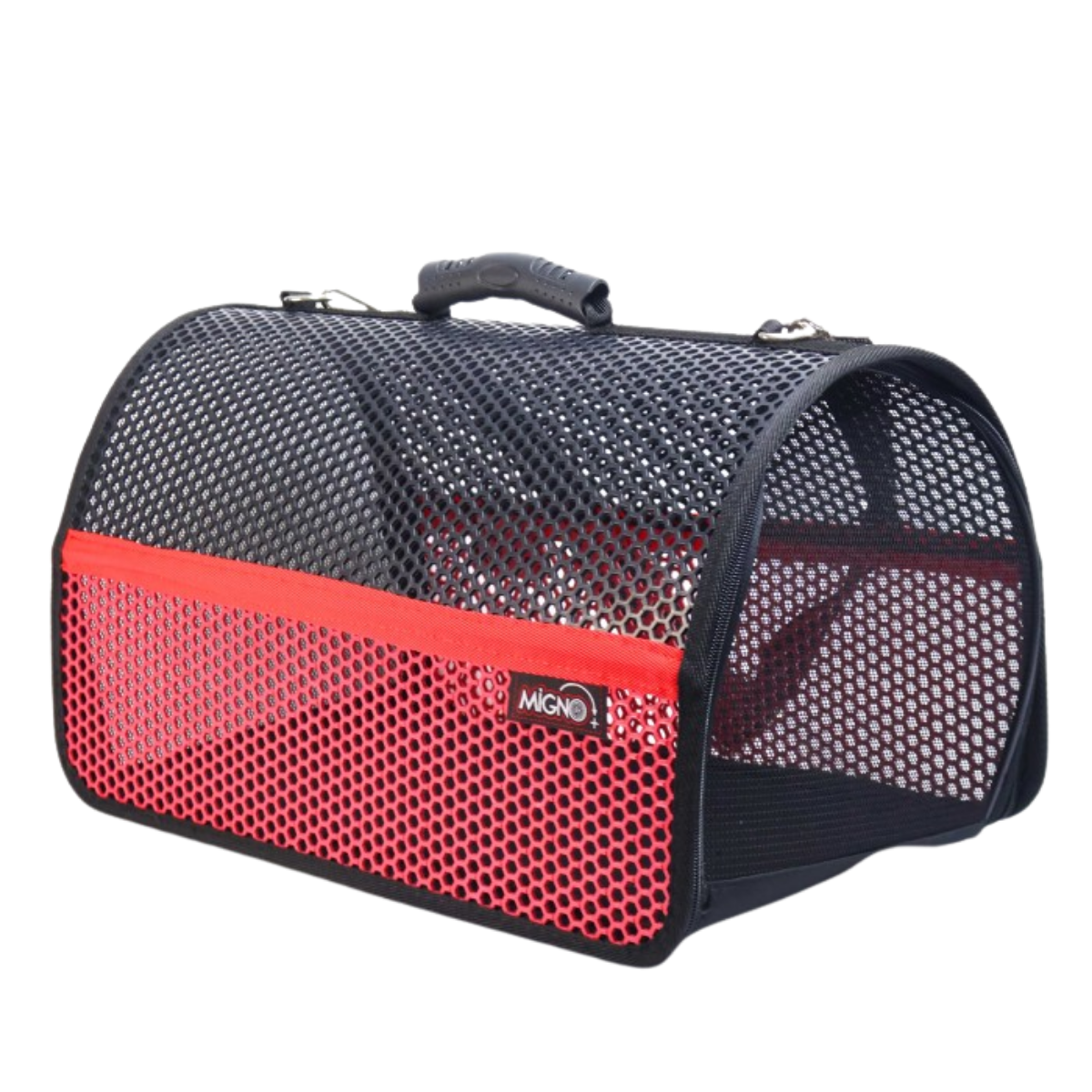 Migno Flybag Voyager Kedi Köpek Taşıma Çantası - Kırmızı Siyah 46 x 30 x 27 cm