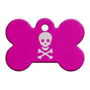 iMARC Small Pink Bone, Pirate Style Skull & Crossbones Köpek İsimliği