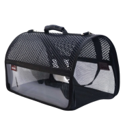 Migno Flybag Voyager Şeffaf Fileli Kedi Köpek Taşıma Çantası - Siyah 46 x 30 x 27 cm
