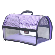 Migno Flybag Voyager Şeffaf Fileli Kedi Köpek Taşıma Çantası - Mor 46 x 30 x 27 cm