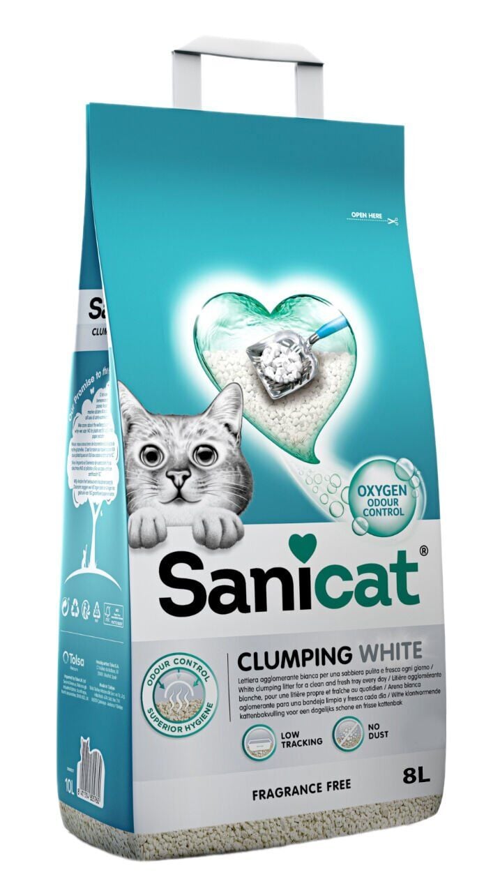 Sanicat Clumping White Kokusuz Kedi Kumu 8 Litre