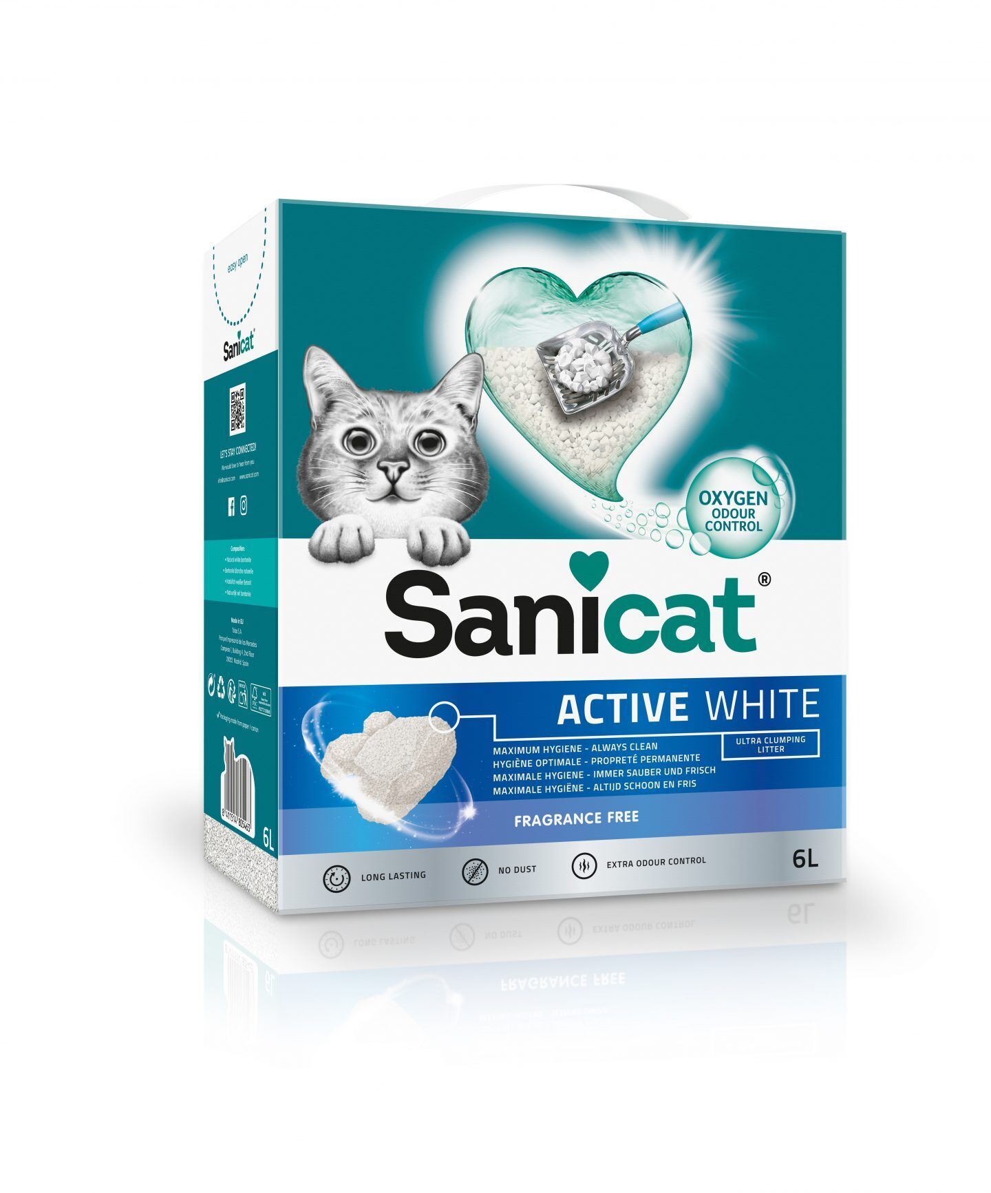 Sanicat Active White Kokusuz Kedi Kumu 6 litre