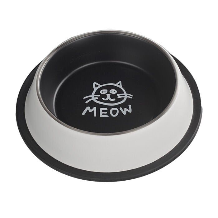 Oripet Kedi Desenli Çelik Mama Kabı 16 Oz 15.5 cm