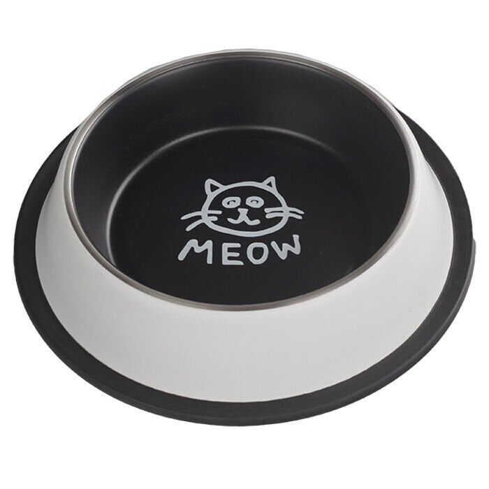 Oripet Kedi Desenli Çelik Mama Kabı 24 Oz 17 cm