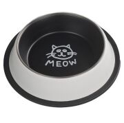 Oripet Kedi Desenli Çelik Mama Kabı 24 Oz 17 cm