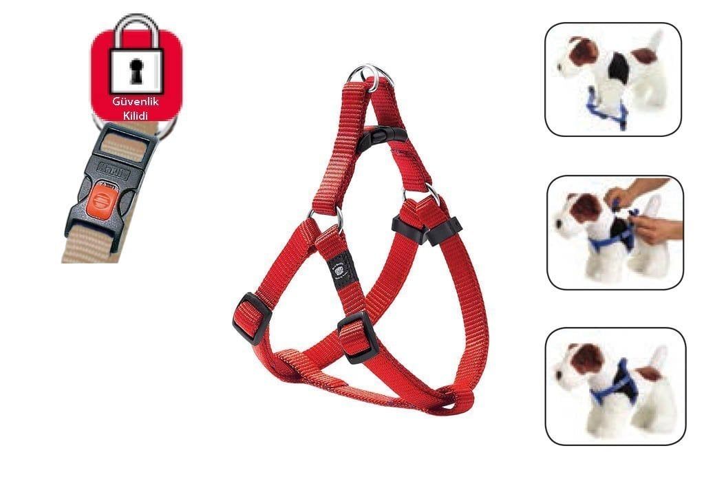 Karlie Kırmızı Kilitli Göğüs Tasması XS 20 - 35 Cm