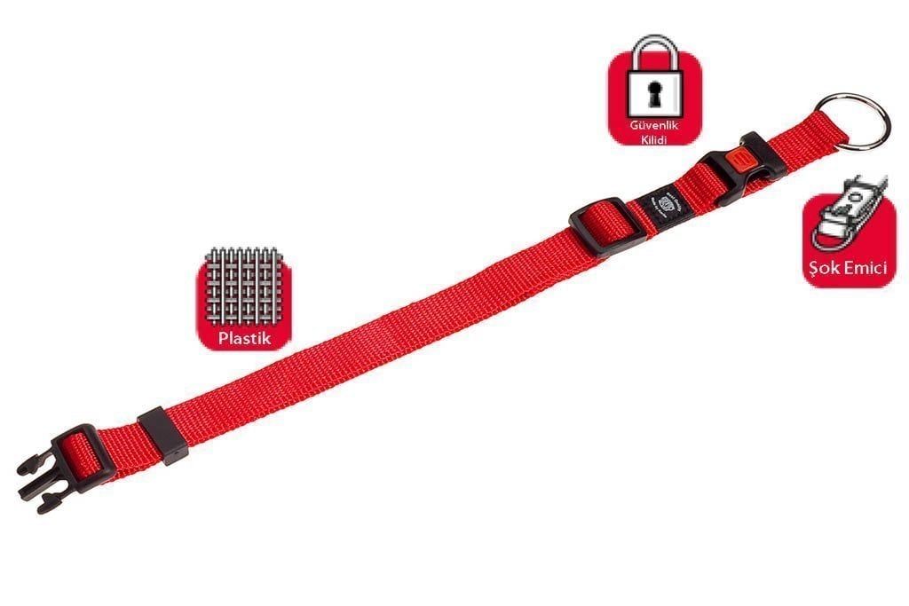 Karlie Kırmızı Kilitli Boyun Tasması L 45-65 Cm