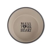 Oripet Kahverengi Çelik Mama Kabı İçi Yazılı 1/2 PT 12 cm