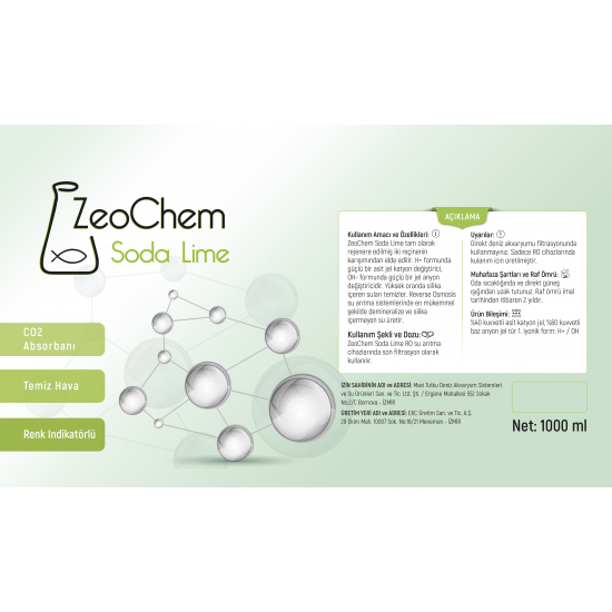 Co2 Absorbanı (Soda Lime) |  (500 ML)