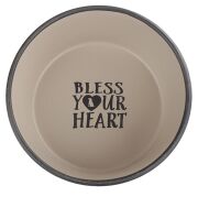 Oripet Kahverengi Çelik Mama Kabı İçi Yazılı 2 QT 21 cm