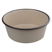 Oripet Kahverengi Çelik Mama Kabı İçi Yazılı 2 QT 21 cm