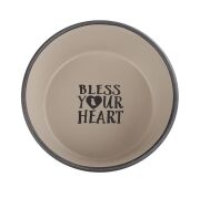 Oripet Kahverengi Çelik Mama Kabı İçi Yazılı 8 1 PT 14 cm