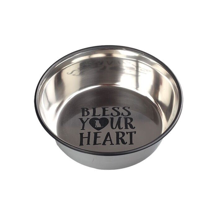 Oripet Standart Çelik Mama Kabı İçi Yazılı 1/2 PT 12 cm