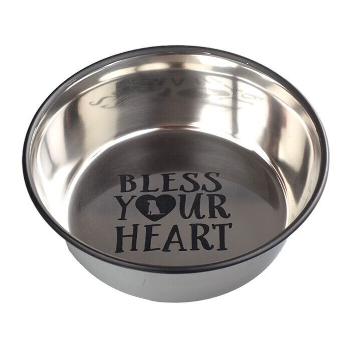 Oripet Standart Çelik Mama Kabı İçi Yazılı 1 QT 17 cm