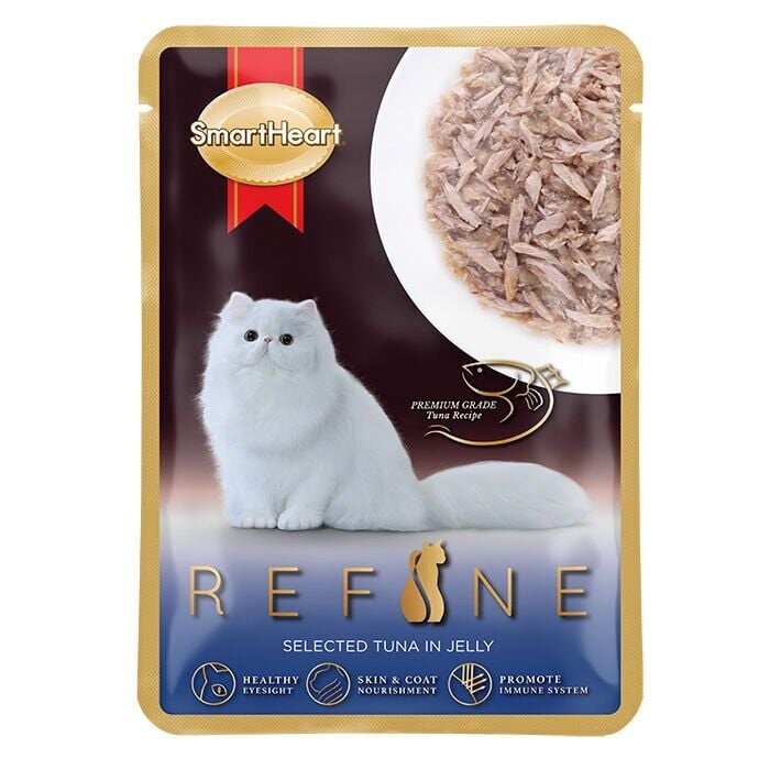 SmartHeart Refine Jöle İçinde Ton Balıklı Yetişkin Kedi Konservesi 70gr 12 Adet