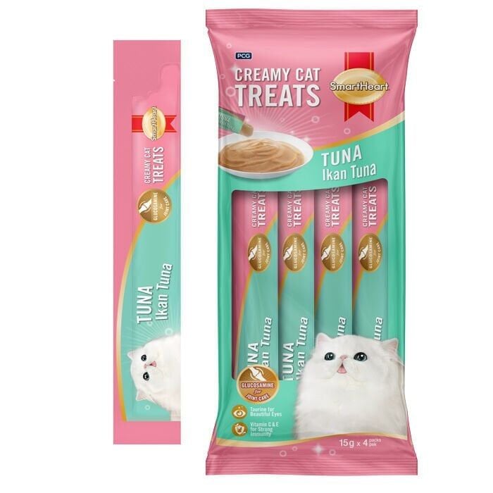 SmartHeart Ton Balıklı Krema Kedi Ödülü 4 x 15 Gr 12 Adet