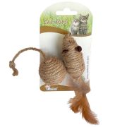 Eastland Hasır Örgülü Top ve Fare Kedi Oyuncağı 7 cm