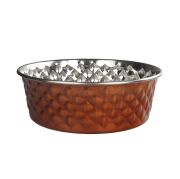 Oripet Elmas Desen Gold Çelik Mama Kabı 11 cm