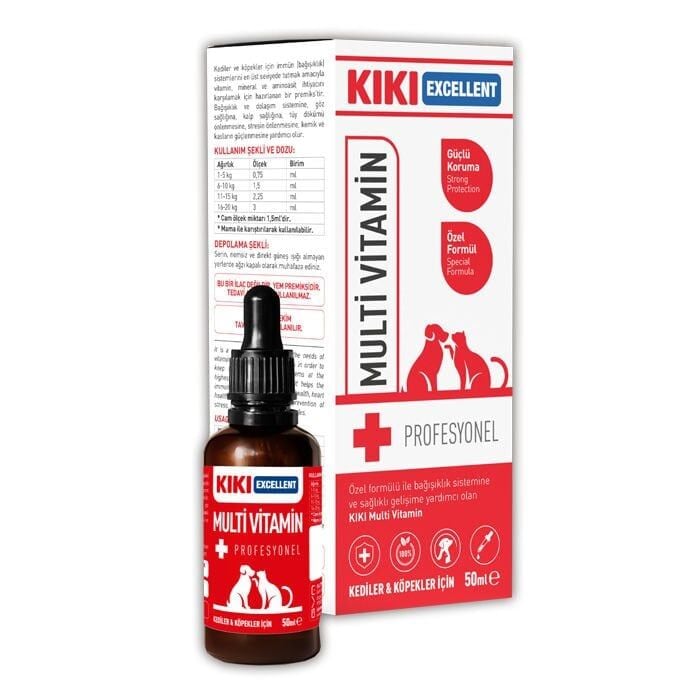KIKI Kedi ve Köpek Multi Vitamin Şurup 50 ml 8 Adet