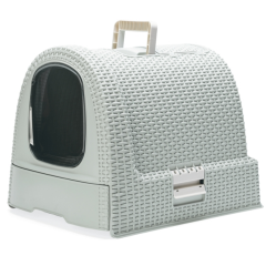 Karlie Çekmeceli Mavi Kapalı Kedi Tuvaleti