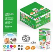 KIKI Kemirgen Rodent-Vit Vitamin Desteği 25 ml 16 Adet