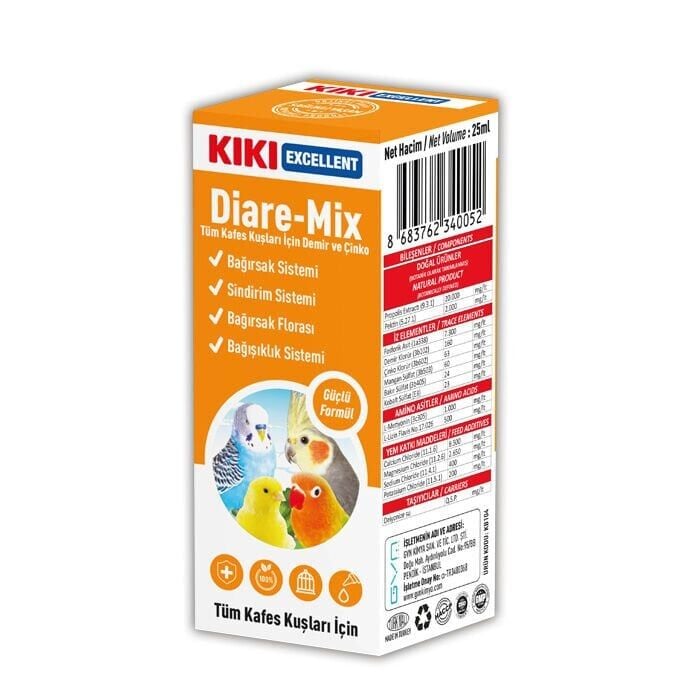 KIKI Kuş Diare-Mix 25 ml 16 Adet