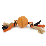 Beeztees Sumo Fit Ball Kauçuk Toplu Diş İpi Köpek Oyuncağı Orange 31,8×7,9×7,0 cm