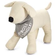 Beeztees Gri Bandanalı Köpek Boyun Tasması 22 x 12 cm Small