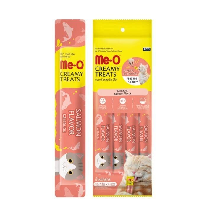 Me-O 2769-Krema Kedi Ödülü Somon Balığı 4 x 15 Gr 12 Adet