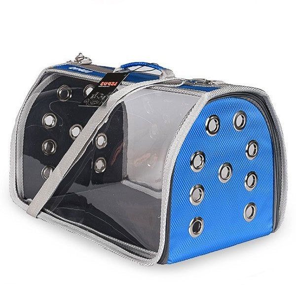 Lepus Flybag Şeffaf Kedi ve Köpek Taşıma Çantası 25 x 40 x 25h cm Mavi